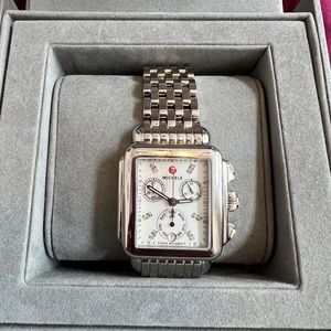 Michele deco diamond dial watch